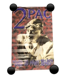 Vintage Rapper Tupac 2Pac Schuppen so viele Tränen Skorpion Poster 2000 Afeni Shakur - Bild 1 von 6