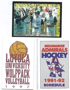 Rare 1998 Kennesaw State Baseball Pocket Schedule - Bild 1 von 3