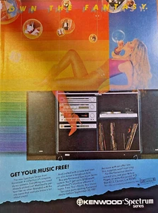 Vintage Magazine Advertisement 1981 Kenwood Spectrum Series Stereo Sexy Girl - Picture 1 of 1