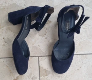 Damen Paul Green 3 35,5 Spangenschuhe Sandalen Velour Leder Pumps Riemchen - Imagen 1 de 2