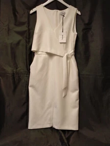  Brandneu mit Etikett Jasper Conran Wrap Shift Kleid Taschen gefüttert Hochzeitsrennen UK12 UVP £59 - Bild 1 von 5