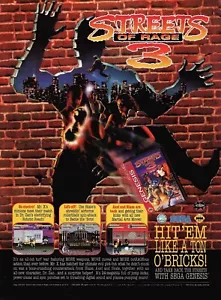 VINTAGE 1994 Streets Of Rage 3 SNES Sega Genesis Video Game Print Ad - Picture 1 of 1
