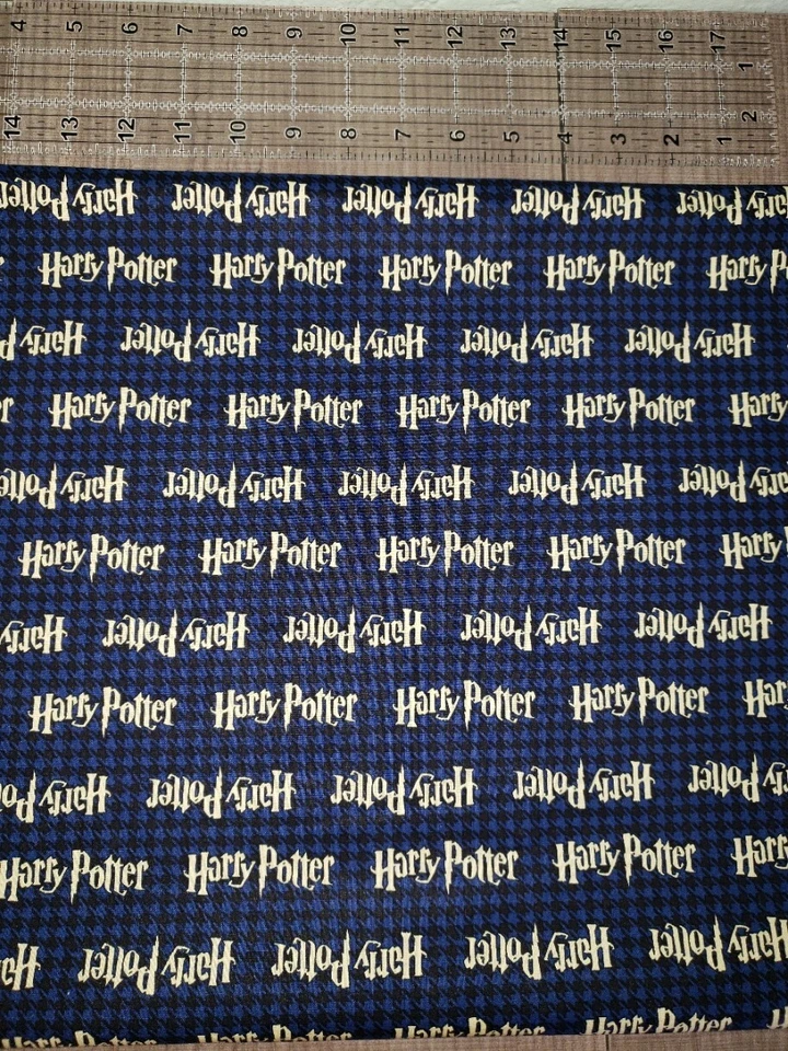 Camelot Harry Potter  fabric 36" x 42"  Houndstooth background 100% cotton - Image 1 of 1