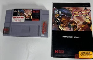 Super Nintendo SNES Fighter's History Video Game Cart & Manual Only Data East - Picture 1 of 5