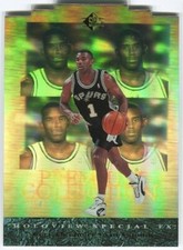 1995-96 SP Holoviews Die Cuts Spurs Basketball Card #PC32 Cory Alexander
