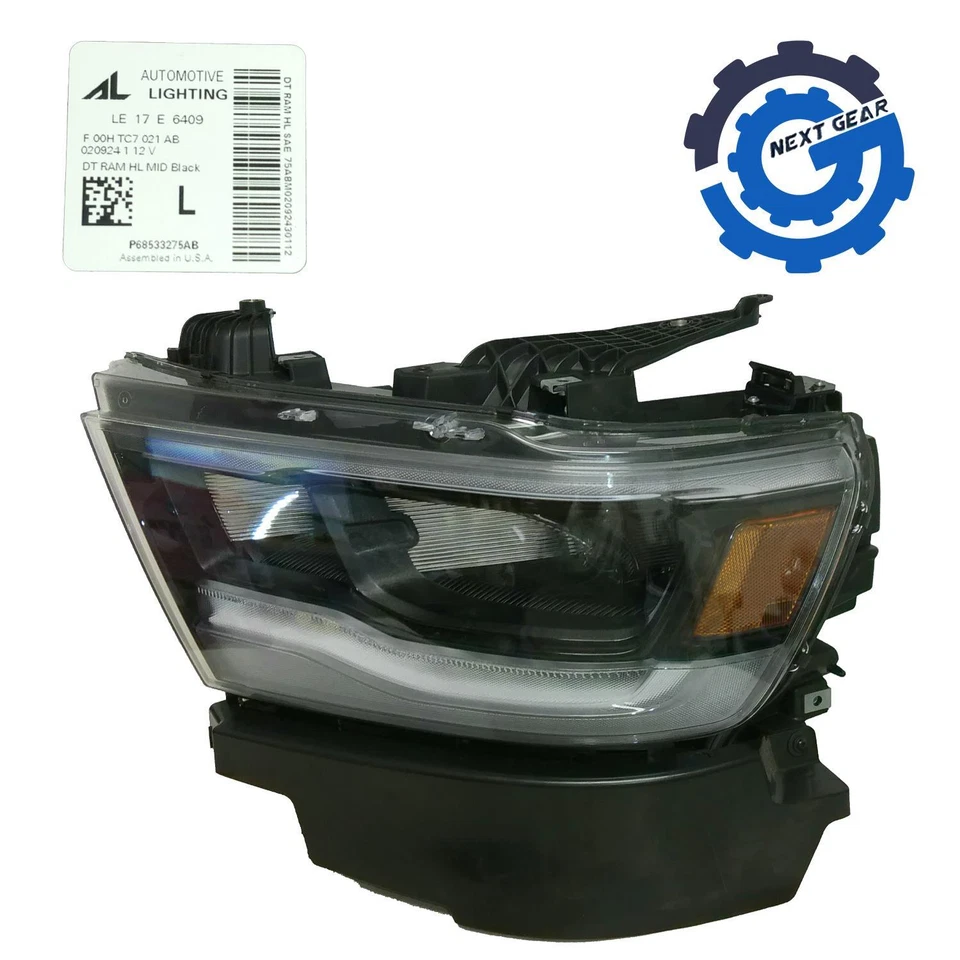 OEM Mopar Headlight Assembly Left LH LED For 2019-2024 Dodge Ram 1500 68533275AB - Image 1 of 4
