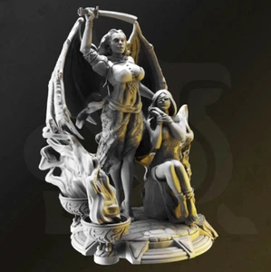 Vampire Queen and Thrall | 75mm Intricate Gothic Mini - Picture 1 of 3