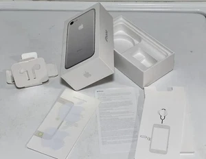 Apple iPhone 7 32gb Silver BOX Sim Card Key 2 Logo Stickers NO PHONE - Picture 1 of 7