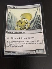 Mtg magic mirrodin gold myr (French myr dore) nm foil