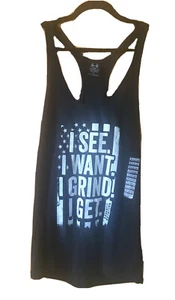 Muscle Shirt Broadfit Nutrition “I See. I Want. I Grind. I Get.” Weights Size XL - Picture 1 of 3