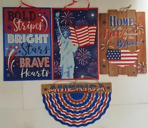 Patriotic Hanging Wall Decor 9” x 14” 1/Pk, Select: Theme - Picture 1 of 5