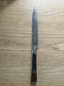 ANTIQUE AGATE & SOLID SILVER BUTTER KNIFE LONDON 1837 - Picture 1 of 3
