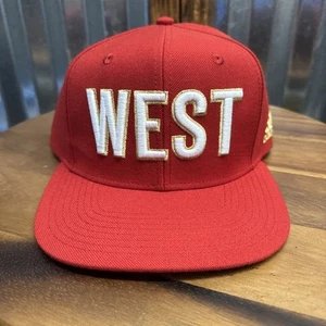Adidas New Orleans 2017 NBA All Star Game Western Conference Snapback Hat Red - Picture 1 of 3