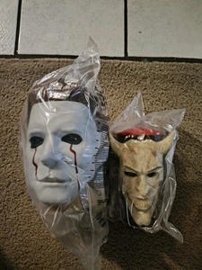 Michael Myers OOP NEU Popcorn Eimer + Schwarz Telefon Tasse Brandneu Selten Halloween  - Bild 1 von 5