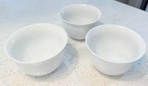 3 Pottery Barn Suppertime White Deep Bowl 6” x 4” Oven To Table - Picture 1 of 3