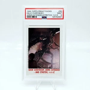 1988 Topps Fright Flicks Aliens Queen #50 Okay Everybody PSA 9 Pop 1 - Picture 1 of 3