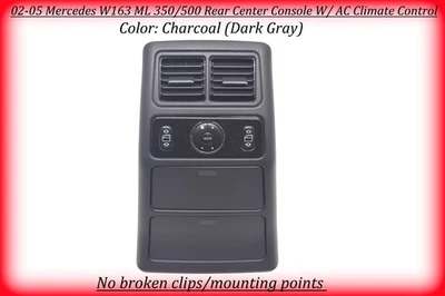 02-05 Mercedes W163 ML 350/500 Consola central trasera con climatizador calentador de aire acondicionado Foto 1 de 4