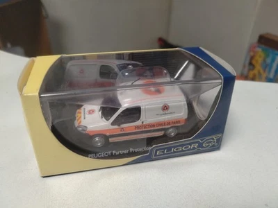 PEUGEOT PARTNER PROTECTION CIVILE DE PARIS 1/43 ELIGOR - Photo 1/4