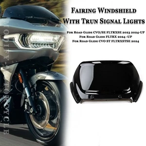 Señales de giro de luz LED parabrisas delantero de 10" para Harley Road Glide CVO ST 2024-25 - Imagen 1 de 15