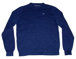 Vineyard Vines Womens Size M 8-10 Blue Crew Neck Whale Cotton Sweater - Picture 1 of 5