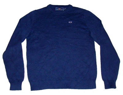 Suéter de algodón ballena cuello redondo azul talla M 8-10 Vineyard Vines para mujer Foto 1 de 4
