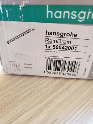 Hansgrohe RainDrain 56042001 Drenaje de ducha lineal de acero inoxidable con baldosas Foto 1 de 4