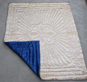 Vintage Satin gesteppte Bettdecke - Bild 1 von 23
