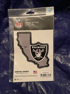 Oakland  Raiders Home State Vinyl Auto Decal NFL Football California 5x6 New! - Picture 1 of 7