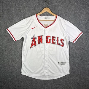 Los Angeles Angels Jersey Mens Small White Nike Mike Trout Baseball #27 Stitched - Picture 1 of 8