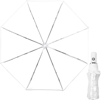 Durchsichtiger Regenschirm Sturmfest für Regen Windsicherer Sturm Taschenschirm  - Bild 1 von 4