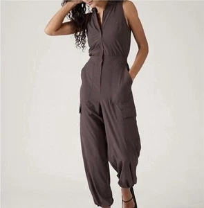 Athleta Neu ohne Etikett Brooklyn Utility Overall Schiefer Größe 0 Athleisure Training - Bild 1 von 8