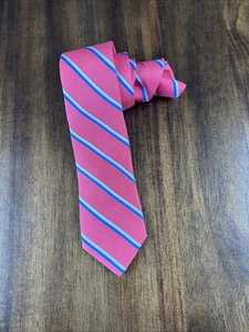 Vineyard Vines Marthas Vineyard Silk Tie Designer Pink Striped Skinny W2.75xL50 - Picture 1 of 4