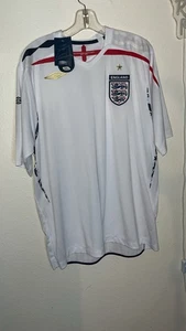 England Heim Fußball Trikot Football Shirt 2007/09 Erwachsene XL Umbro Neu mit Etikett weiß - Bild 1 von 7