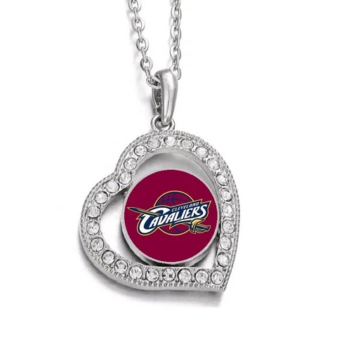 Cleveland Cavaliers Womens Sterling Silver Link Chain Necklace With Pendant D19 Cover