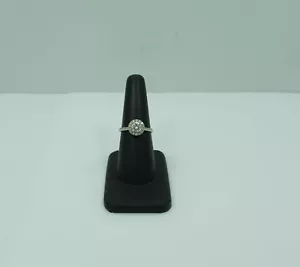 Splendido! Anello di fidanzamento aureola diamante 0,73 carati - taglio triplo X - certificato GIA - Foto 1 di 12