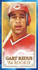 Tarjeta artística original de novato Gary Redus RC 1984 ACEO Tobacco Cincinnati Reds - Imagen 1 de 2
