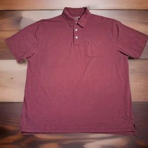 Ivy Crew Men's Size XL Burgundy/Maroon Polo Shirt Chest Pocket Short Sleeve - Picture 1 of 14