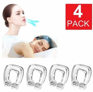4x Clip Naso Silicone Magnetico Anti Russamento Stop Russamento Aiuto Dormire Protezione Apnea - Foto 1 di 9
