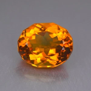 Madeira Citrine 4.35 CT Unique Color Loose Gemstone Faceted Cut From Brazil - Picture 1 of 4