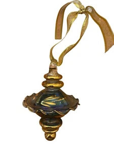 VALLEY OF THE KINGS Egyptian Handblown Glass Christmas Tree Ornament - Picture 1 of 4