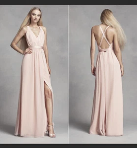 vestido de dama de honor blanco de vera wang talla 8 - Imagen 1 de 8