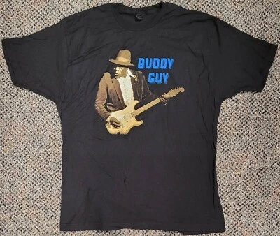 Camiseta Buddy Guy Original Gira de Conciertos Doble Cara Negra XL  Foto 1 de 4