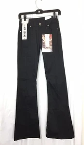 VIP Junior’s Jeans Sculpting Stretch Mid Rise Dark Wash Flare Leg Size 1/2 New - Picture 1 of 12