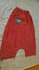 Haremshose Pumphose Pluderhose Upcycling Gr.36-42 rot jeans 3/4 länge - Bild 1 von 5
