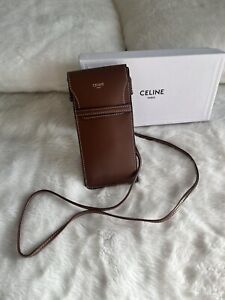 CELINE leather crossbody pouch for phone wallet sunglasses case Brand New