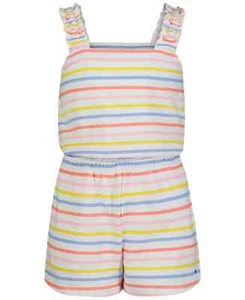 Tommy Hilfiger Big Girls Striped Terry Romper Jumpsuit L 12/14 or XL 16 - Picture 1 of 3