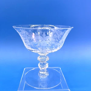 Vintage Heisey Crystal Orchid Short Stem Sherbet Glass 4" - Picture 1 of 5