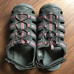 Zapatos sandalias KHOMBU talla 4 jóvenes niños correa de gancho punta cerrada - Imagen 1 de 4