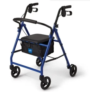 Steel Rollator Walker with 6" Wheels Color: Blue Brand New + Free BoNuS Gift - Picture 1 of 3