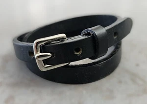 Herren David August ~ Band of Brothers ~ schwarzes Leder Doppel Wickelarmband USA - Bild 1 von 9